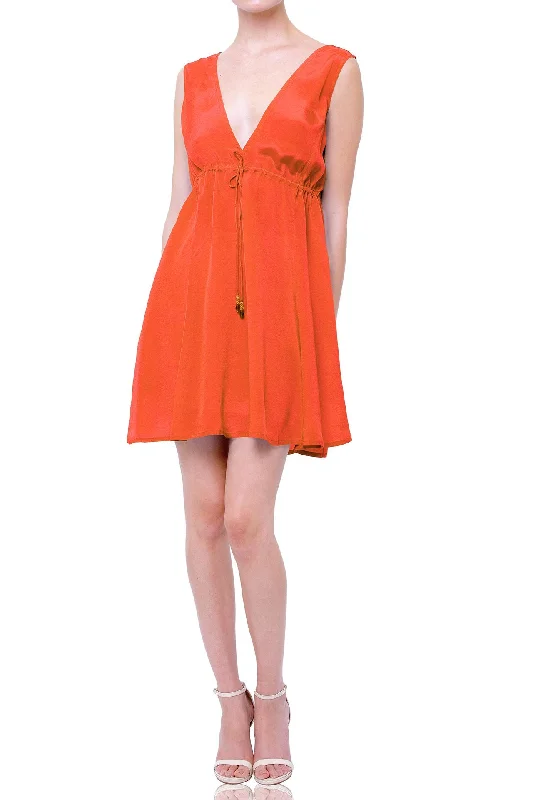 Oxi FIre Sleeveless Mini Dress Modern Satin Mini Dress