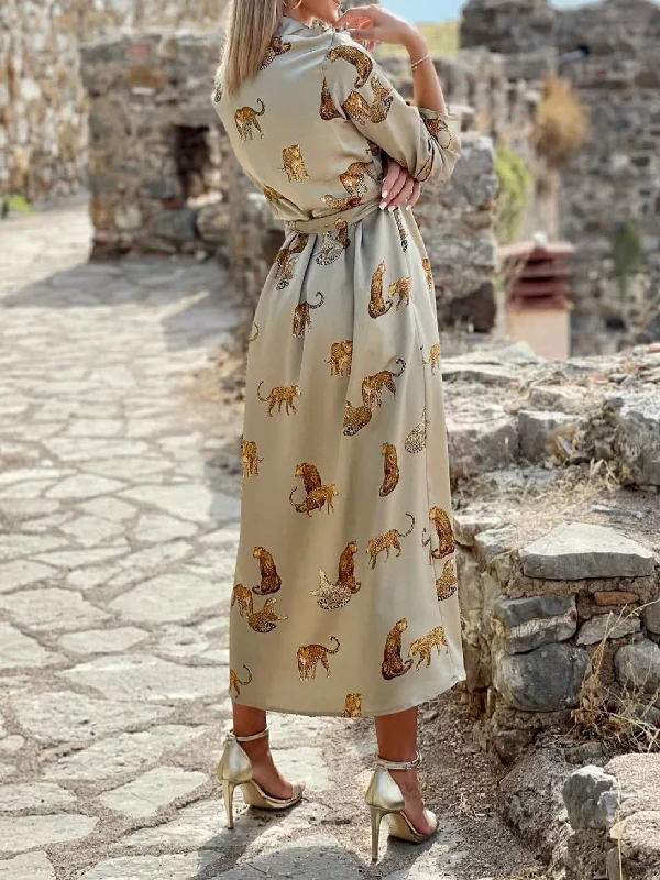 Ruffle Hem Mini Dress Elegant Floral-Print Mini Dress