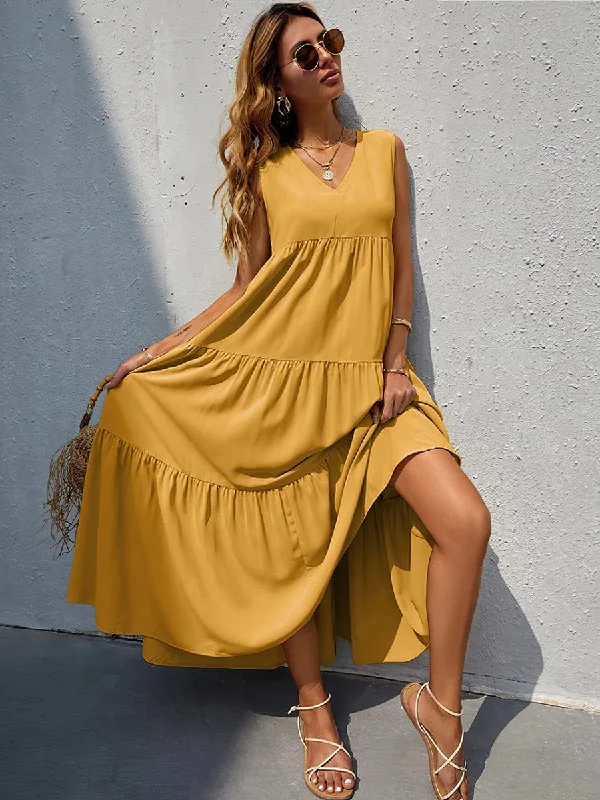 Solid Color Mini Dress with V Neck Elegant Lace Mini Dress