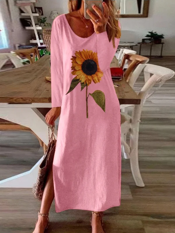 Women's Corduroy Mini Dress Trendy Tie-Dye Mini Dress
