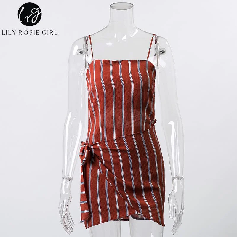 Lily Rosie Girl Red Striped Sexy Bow Strap Dress Women Off Shoulder Backless Summer Beach Mini Dresses Bodycon Cross Vestidos Elegant Vintage Mini Dress Lily Rosie Girl Red Striped Sexy Bow Strap Dress Women Off Shoulder Backless Summer Beach Mini Dresses Bodycon Cross Vestidos Elegant Vintage Mini Dress