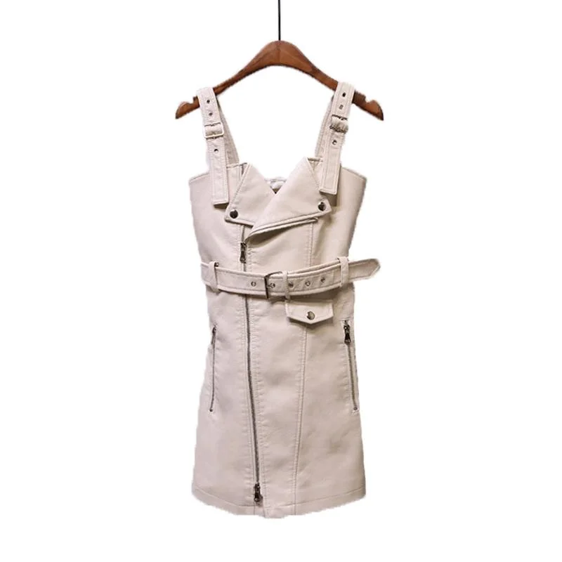 Faux Soft Leather Mini Dress Sexy Turn-down Collar Slim Pu Motorcycle Zipper Retro Black Leather Punk Sundress Classic Floral Print Mini Dress Faux Soft Leather Mini Dress Sexy Turn-down Collar Slim Pu Motorcycle Zipper Retro Black Leather Punk Sundress Classic Floral Print Mini Dress