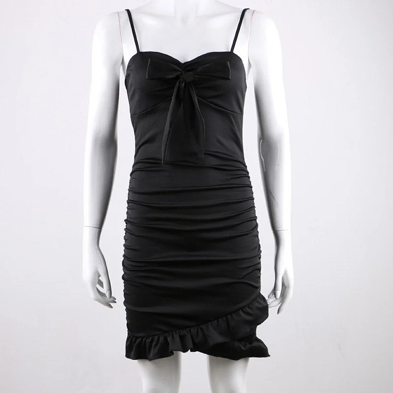 Sexy Ruffle Bow Tie Bodycon Mini Dress Spaghetti Strap Red Black Party Wrap Bandage Sundress Summer Beach Dresses Women Fashionable Denim Mini Dress Sexy Ruffle Bow Tie Bodycon Mini Dress Spaghetti Strap Red Black Party Wrap Bandage Sundress Summer Beach Dresses Women Fashionable Denim Mini Dress