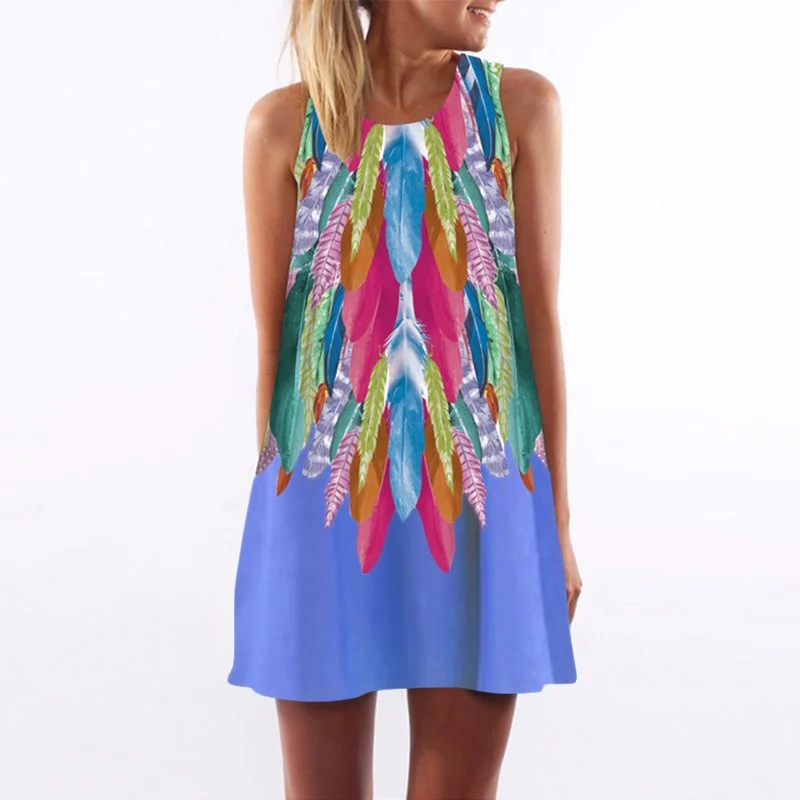 Summer Chiffon A line Mini Dress Women Fashion sexy beach clothes dresses for women 2022 WS6417W Fashionable Denim Mini Dress