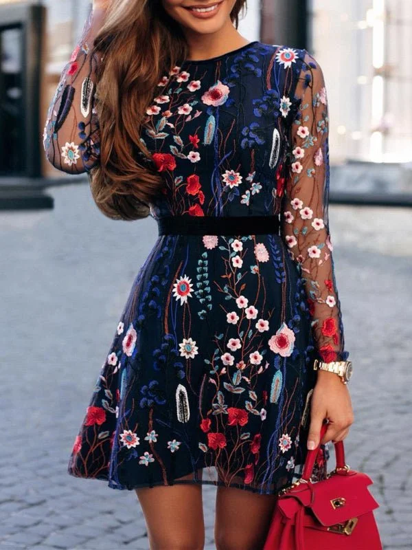 Women's Dresses Ethnic Style Long Sleeve Printed Maxi Mini Dress Cozy T-Shirt Mini Dress Women's Dresses Ethnic Style Long Sleeve Printed Maxi Mini Dress Cozy T-Shirt Mini Dress