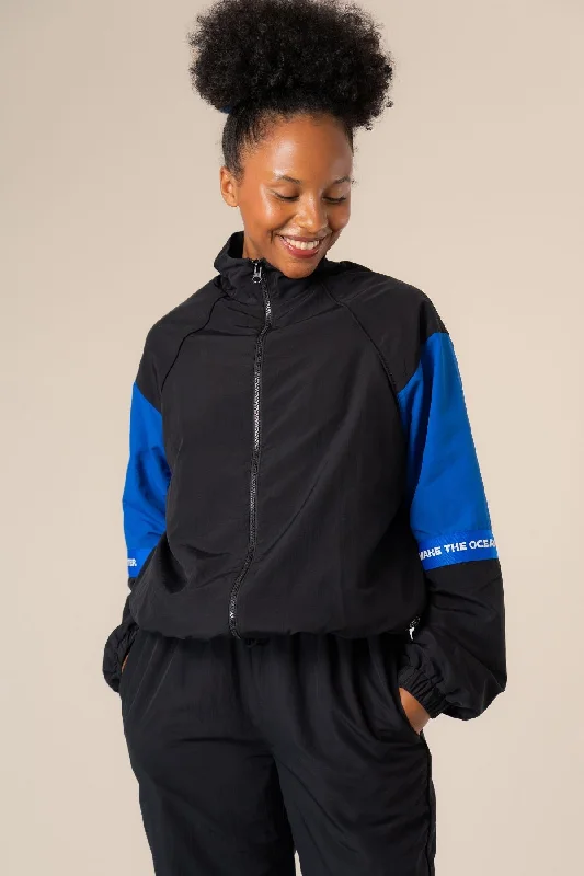 Adventure Tracksuit Jacket Black/Blue Print Jacket Jacquard Jacket Embroidered Jacket Adventure Tracksuit Jacket Black/Blue Print Jacket Jacquard Jacket Embroidered Jacket