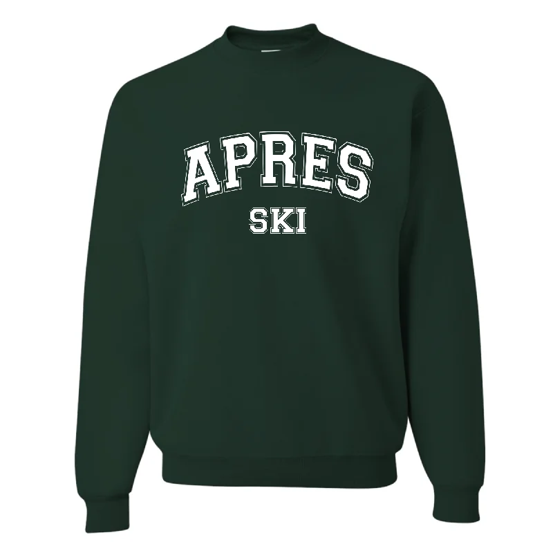 Apres Ski Varsity Unisex Sweatshirt Hoodie with Puffed Sleeves Voluminous Trendy
