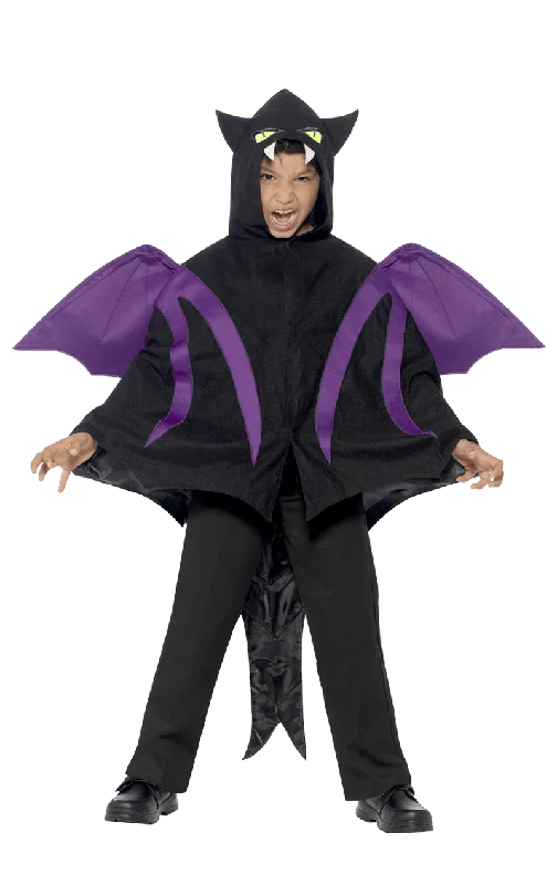 Child Hooded Creature Cape Hoodie with Print Artistic Unique