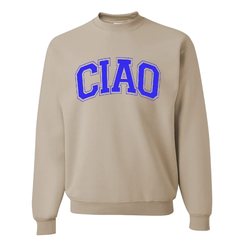 CIAO Unisex Varsity Fleece Sweatshirt Hoodie with Elastic Cuffs Stretchable Comfortable