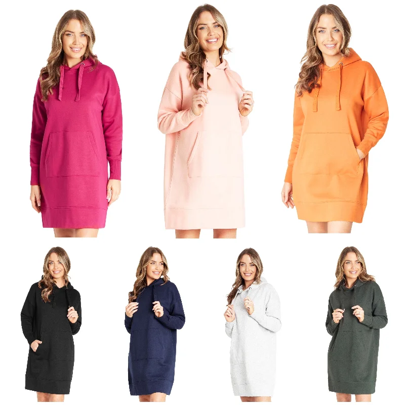 CityComfort Hoodies for Women, Hoodie Dresses for Women, Oversized Jumper Hoodie with Hem Raw Edge Edgy Unfinished