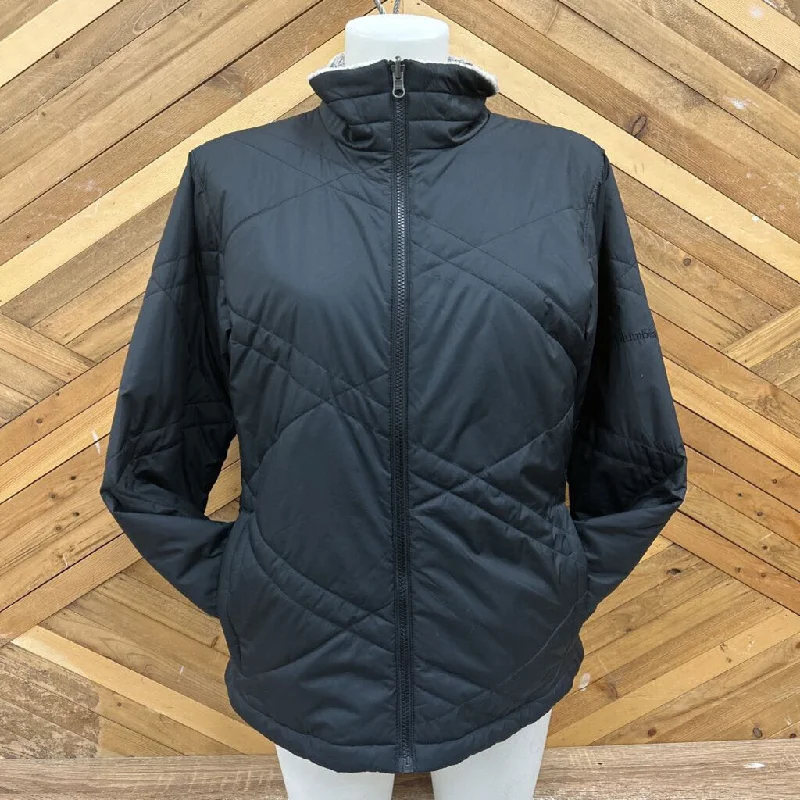 Columbia - Women's Puffer Jacket - MSRP comp $150: Black-women-LG Denim Jacket Leather Jacket Suede Jacket Columbia - Women's Puffer Jacket - MSRP comp $150: Black-women-LG Denim Jacket Leather Jacket Suede Jacket