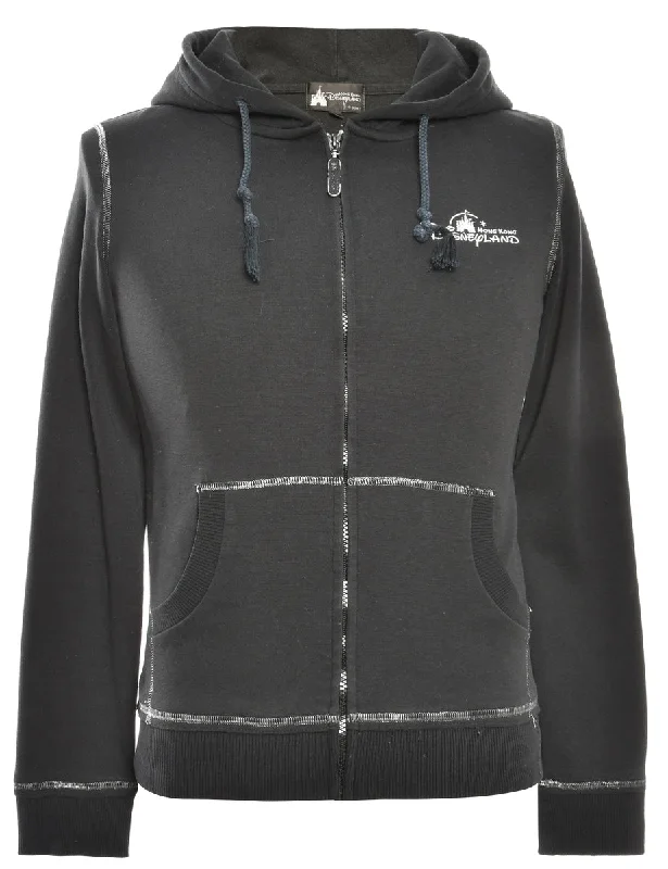 Disney Cartoon Black Sweatshirt - L Hoodie with Magnetic Closure Innovative Modern
