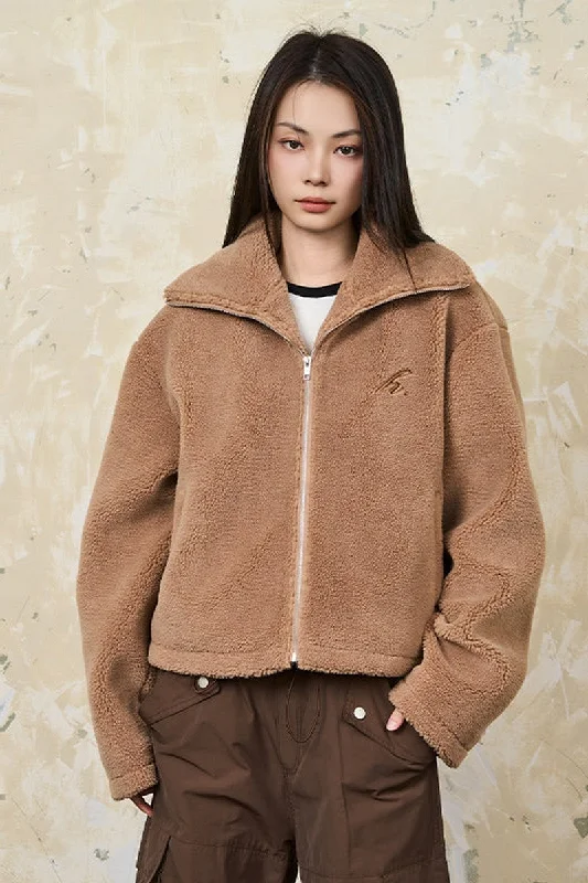 Embroidered Sherpa Jacket Satin Jacket Silk Jacket Chiffon Jacket