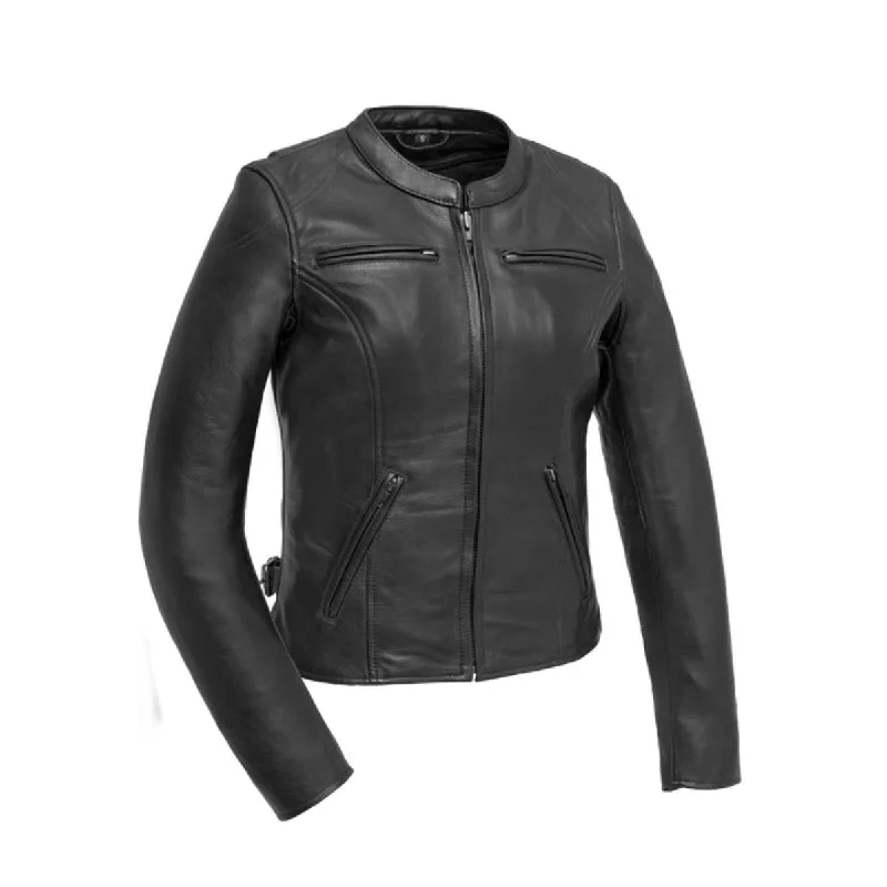 First Manufacturing Competition - Women's Leather Motorcycle Jacket Fleece Jacket Down Jacket Parka