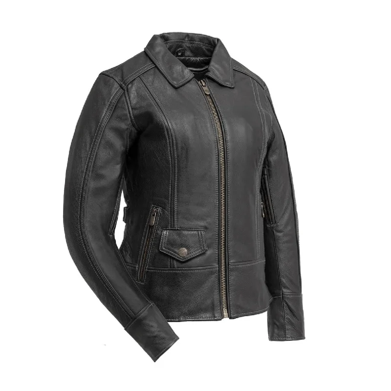 First Manufacturing Free Spirit - Women's Motorcycle Leather Jacket Denim Jacket Leather Jacket Suede Jacket First Manufacturing Free Spirit - Women's Motorcycle Leather Jacket Denim Jacket Leather Jacket Suede Jacket