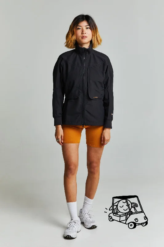 V1 Women’s Golf Jacket - All Black One-Shoulder Jacket Off-the-Shoulder Jacket Asymmetrical Jacket V1 Women’s Golf Jacket - All Black One-Shoulder Jacket Off-the-Shoulder Jacket Asymmetrical Jacket
