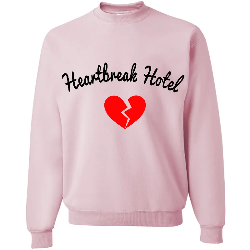 Heartbreak Hotel Soft Pink Slouchy Pullover Sweatshirt Hoodie with Hidden Zipper Minimalist Clean