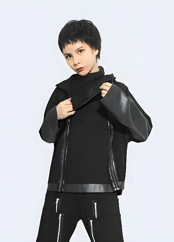High Collar Jacket Women's Tailored Jacket Straight Jacket A-Line Jacket