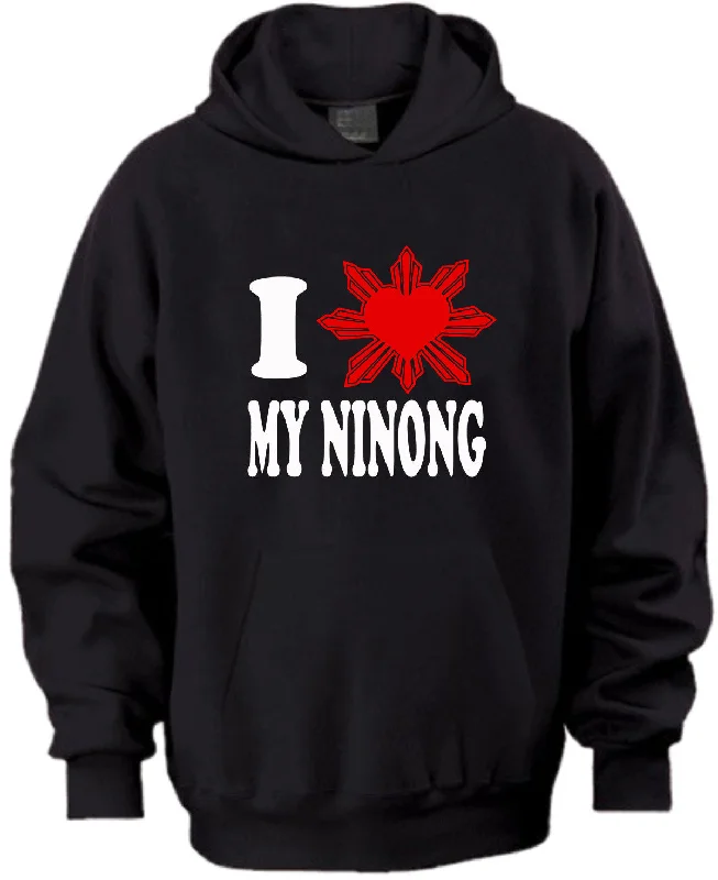 I LOVE MY NINONG HOODIE Hoodie with Belted Waist Structured Tailored