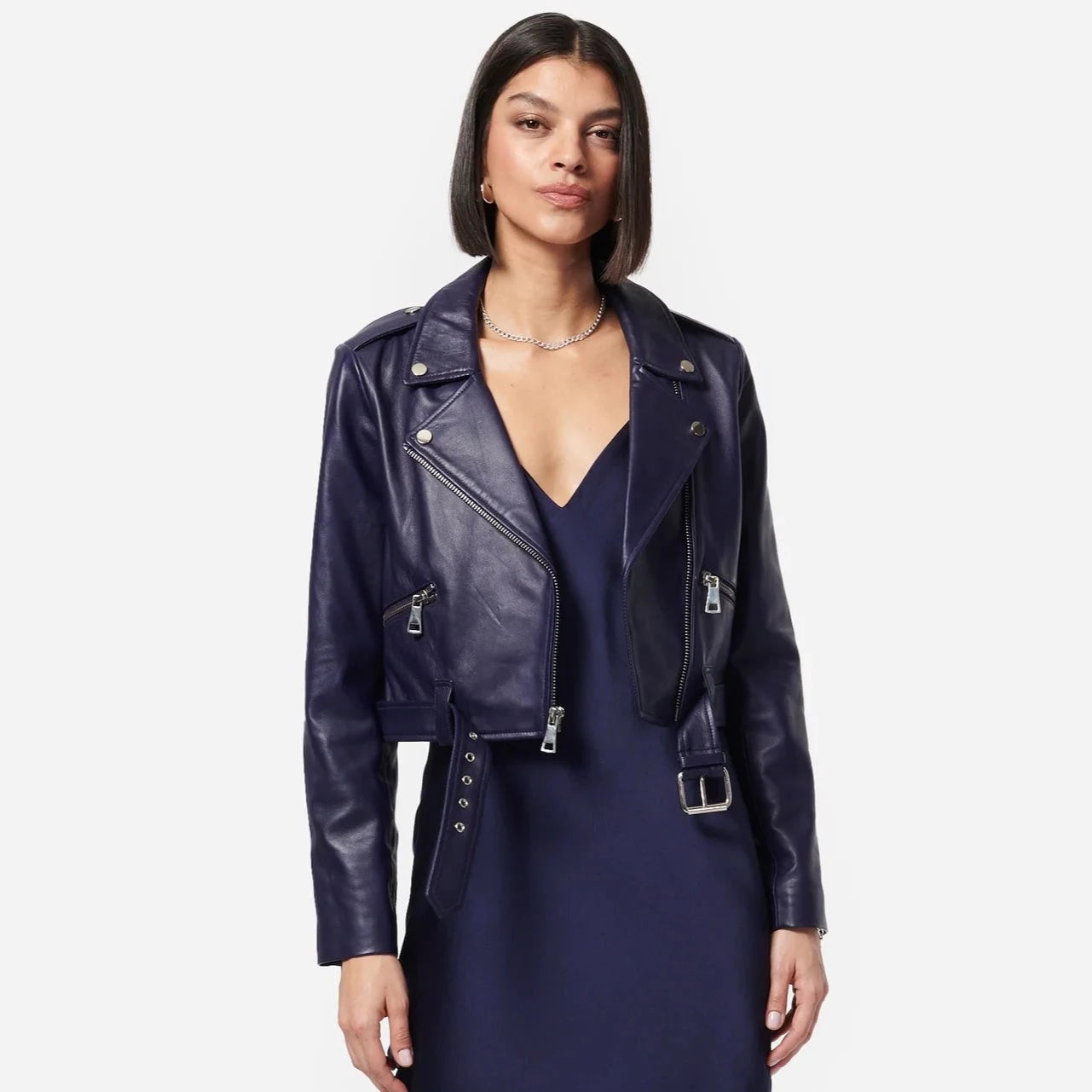 Kali Genuine Leather Jacket | Eclipse Blue Striped Jacket Polka Dot Jacket Floral Jacket Kali Genuine Leather Jacket | Eclipse Blue Striped Jacket Polka Dot Jacket Floral Jacket