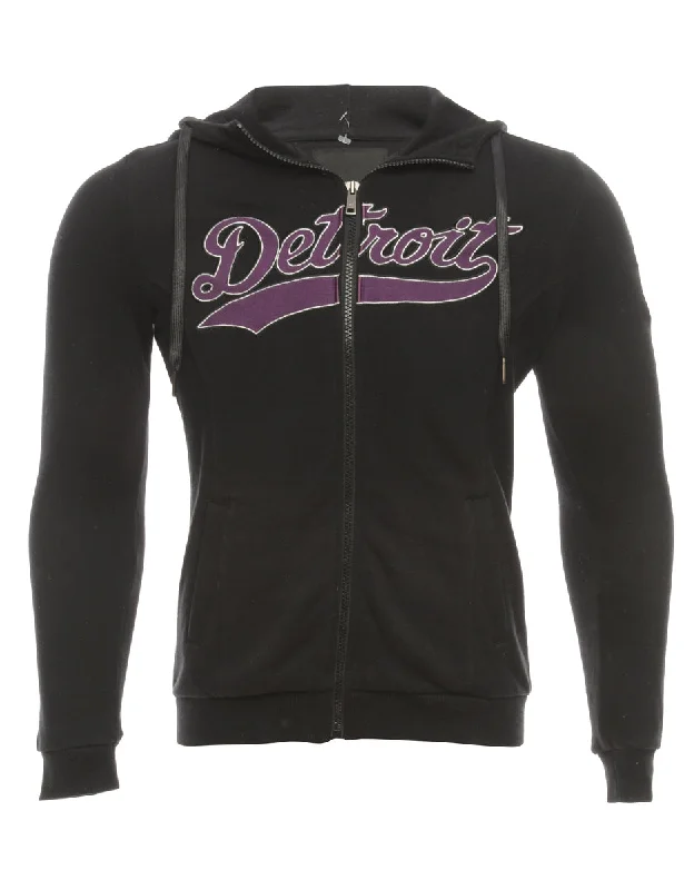 MLB Hooded Track Top - S Hoodie with Embroidery Detailed Premium