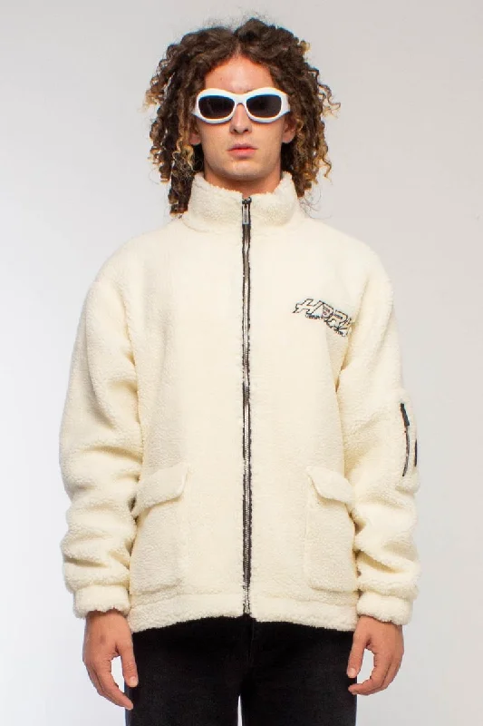 Multi Pocket Logo Sherpa Jacket Fleece Jacket Down Jacket Parka
