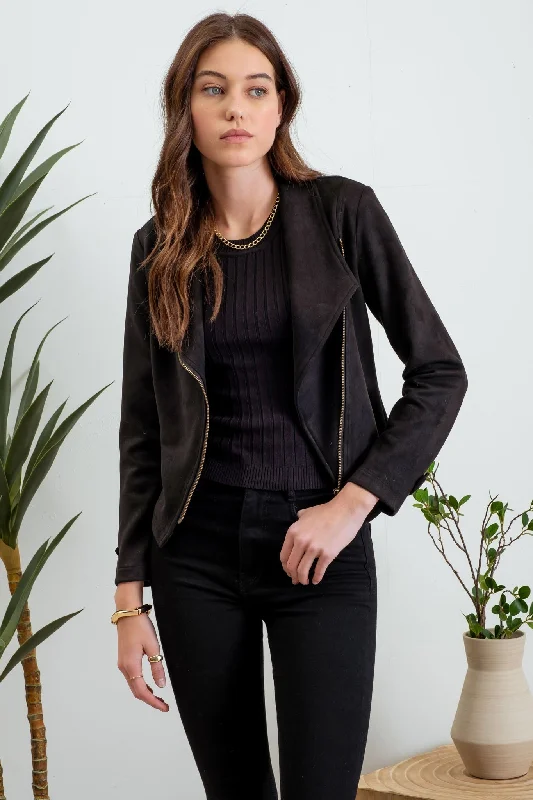Mystic Voyager Faux Suede Jacket- 2 Colors! Notch Collar Peter Pan Collar Cowl Neck Mystic Voyager Faux Suede Jacket- 2 Colors! Notch Collar Peter Pan Collar Cowl Neck
