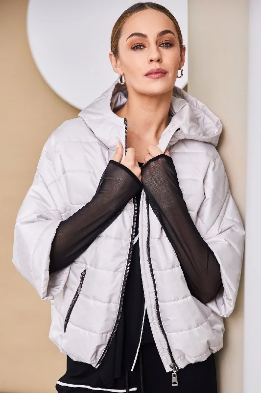 Naya 180 Sand Padded Short Jacket With Hood Rayon Fabric Velvet Fabric Corduroy Fabric Naya 180 Sand Padded Short Jacket With Hood Rayon Fabric Velvet Fabric Corduroy Fabric
