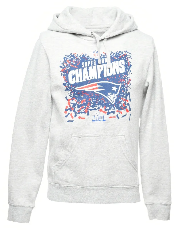 NFL Hooded Sports Sweatshirt - S Hoodie with Oversized Fit Loose Comfortable