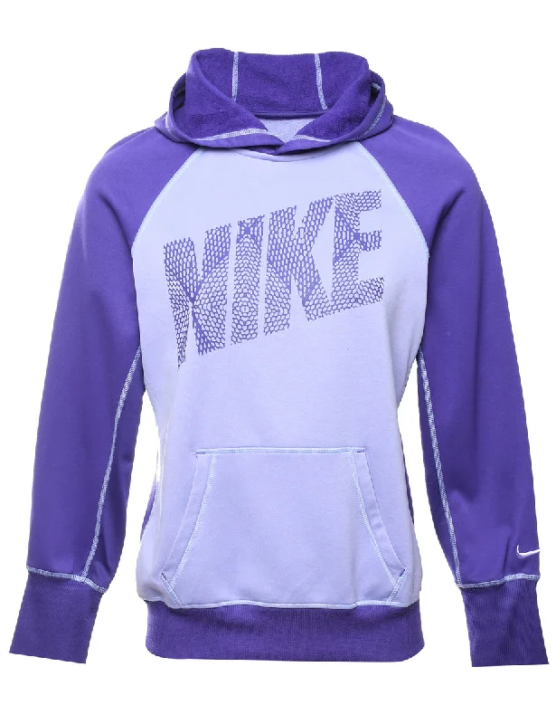Nike Printed Hoodie - M Hoodie with Metallic Shiny Futuristic