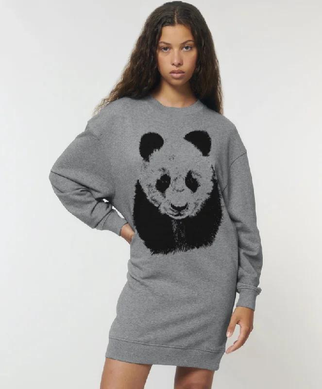 Oversized Sweatshirt dress, Panda Hoodie with Reflective Safety Nightwear