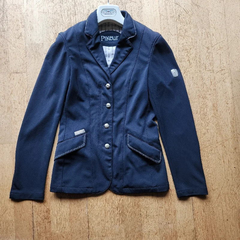 Pikeur Navy Show Jacket ladies 8 Cotton Fabric Linen Fabric Terry Fabric
