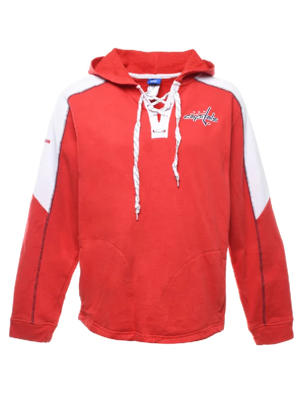 Reebok NHL Hooded Sweatshirt - L Hoodie with Sequins Glamorous Eye-catching