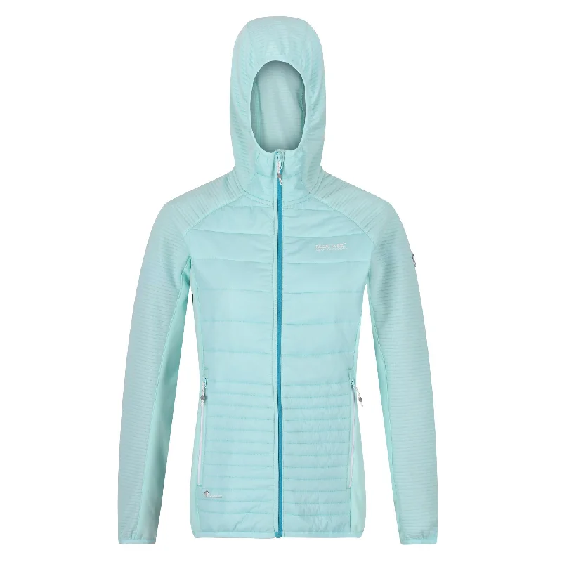 Regatta Ladies Andreson V Hybrid Jacket -AQUA Boat Neck Shawl Collar Notched Collar