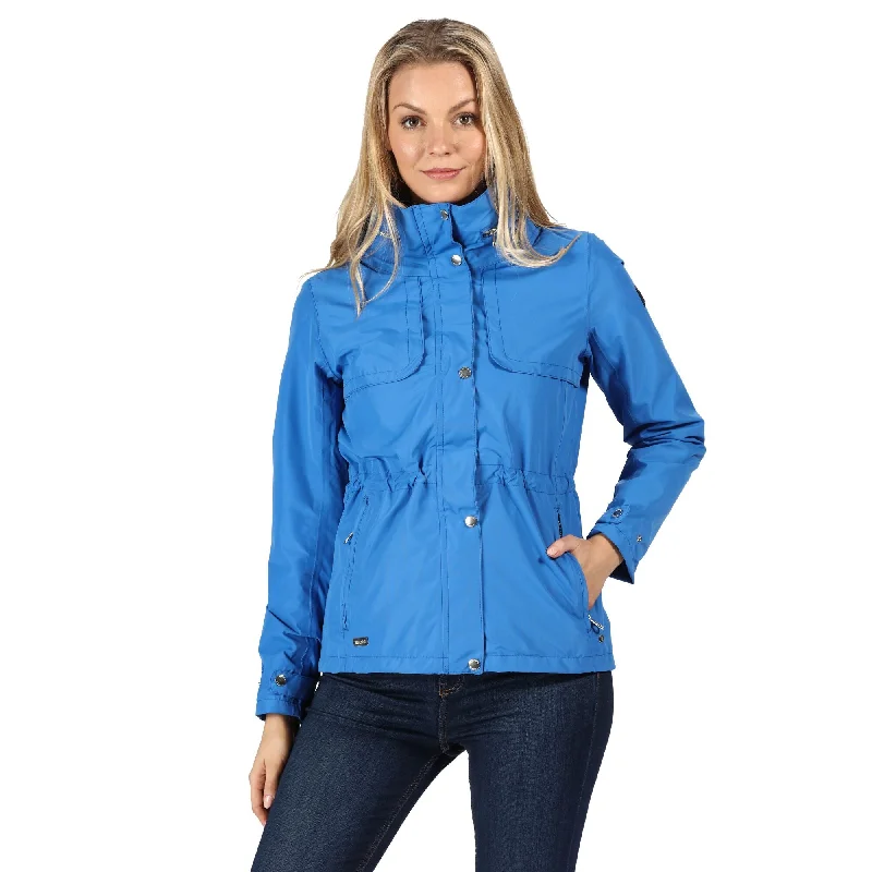 Regatta Ladies Narelle Waterproof Jacket -STRONG BLUE Print Jacket Jacquard Jacket Patchwork Jacket Regatta Ladies Narelle Waterproof Jacket -STRONG BLUE Print Jacket Jacquard Jacket Patchwork Jacket