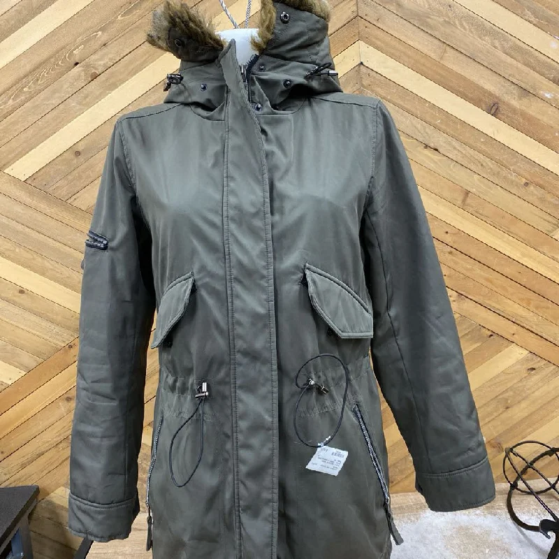 S NYC - women's winter jacket - MSRP compared $395: Green -women-SM Ribbed Jacket Pleated Jacket Ruffled Jacket S NYC - women's winter jacket - MSRP compared $395: Green -women-SM Ribbed Jacket Pleated Jacket Ruffled Jacket