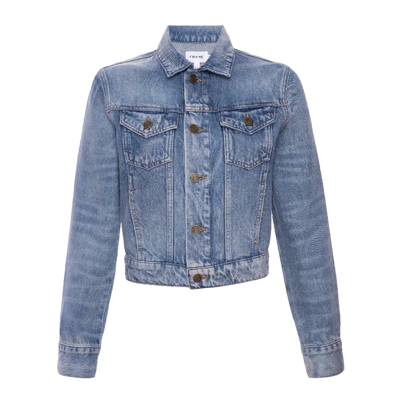 Shrunken Denim Jacket | Sonata Mesh Jacket Canvas Jacket Denim Jacket