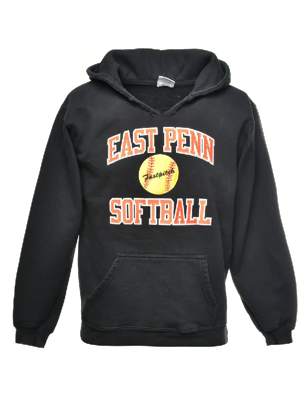 Softball Printed Hoodie - S Hoodie with Pattern Geometric Abstract
