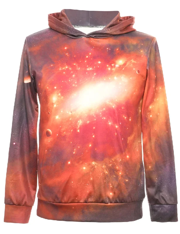 Solar System Plain Sweatshirt - L Hoodie with Lining Warm Insulated