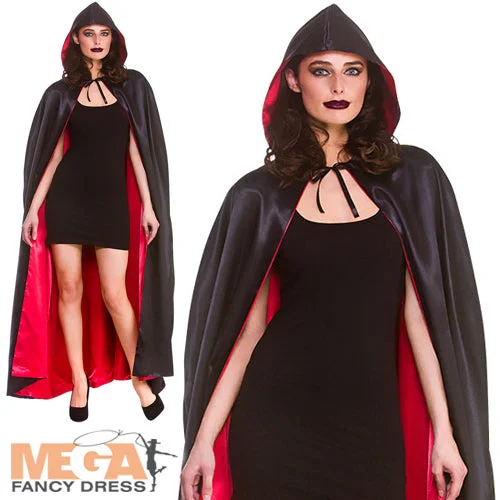 Super Deluxe Widows Hooded Mystical Cape Hoodie with Thumb Holes Functional Cozy