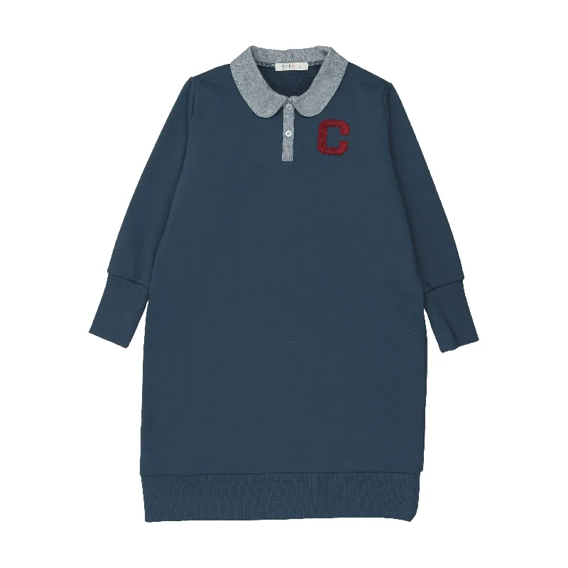 Sweatshirt Dress Hoodie with Back Slit Movement Comfort