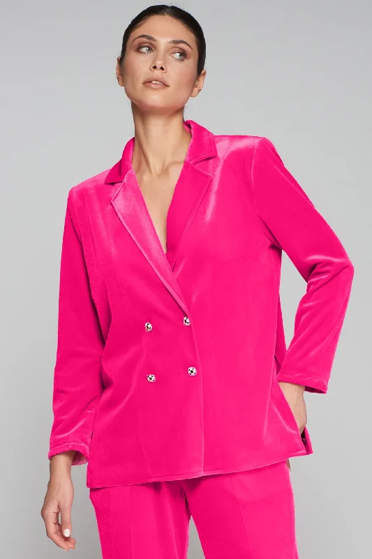 Vilagallo 31756 Pink Double Breasted Jacket Zippered Jacket Buttoned Jacket Snapped Jacket Vilagallo 31756 Pink Double Breasted Jacket Zippered Jacket Buttoned Jacket Snapped Jacket