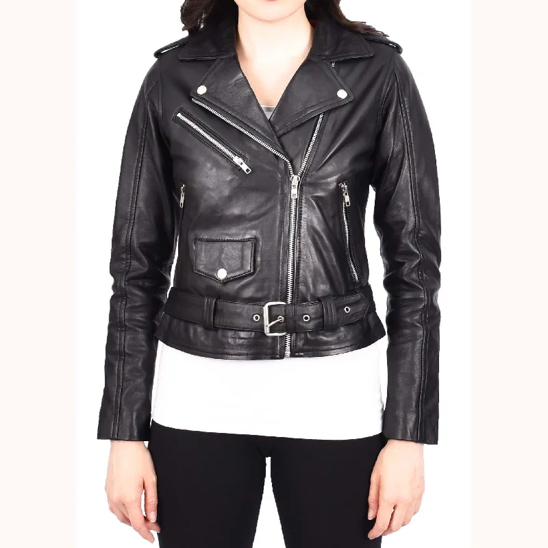 Womens Authentic Soft Leather Biker Jacket Slim Fit Jessie Black Print Jacket Jacquard Jacket Embroidered Jacket Womens Authentic Soft Leather Biker Jacket Slim Fit Jessie Black Print Jacket Jacquard Jacket Embroidered Jacket