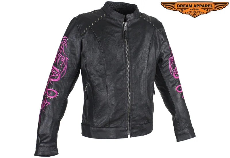 Women's Studded Racing Jacket Embroidered Jacket Appliqued Jacket Beaded Jacket