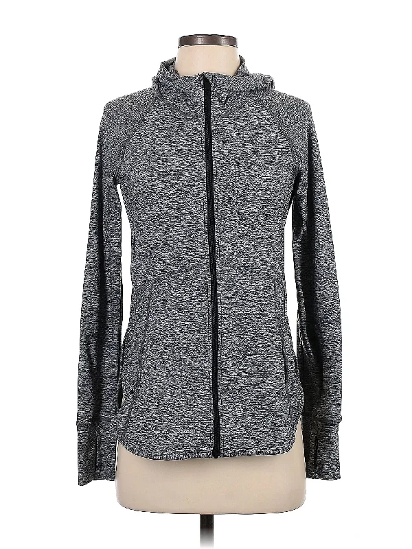 Zip Up Hoodie Hoodie with Hem Contrast Bold Stylish