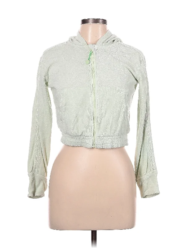 Zip Up Hoodie Hoodie with Slit Hem Functional Movement