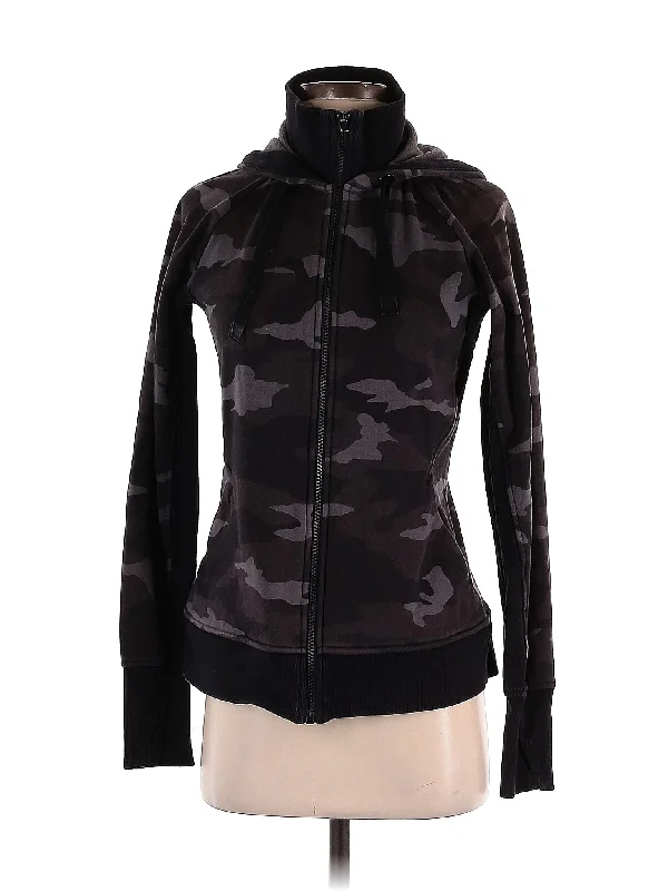Zip Up Hoodie Hoodie with Pattern Geometric Abstract