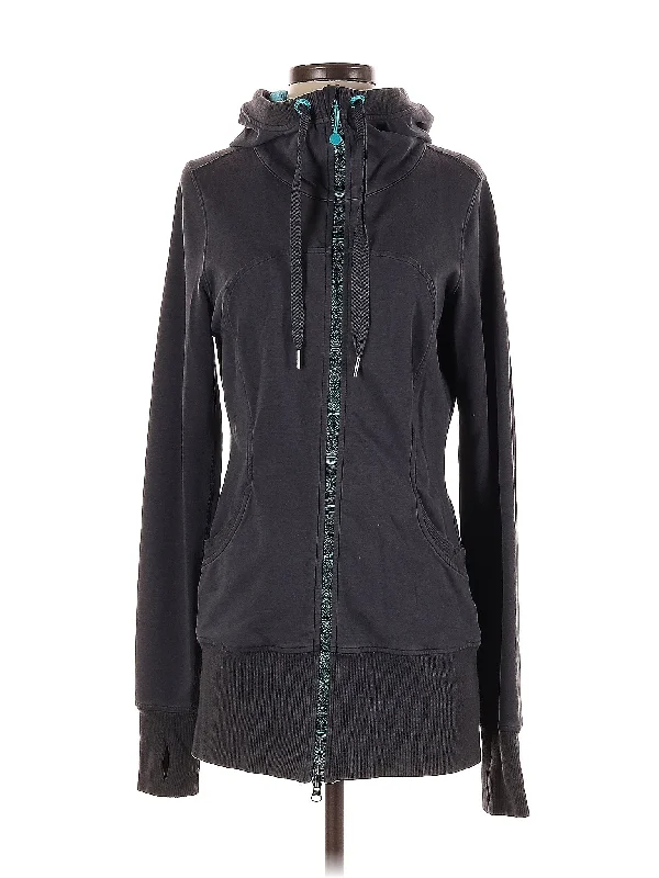 Zip Up Hoodie Hoodie with Elastic Cuffs Stretchable Comfortable