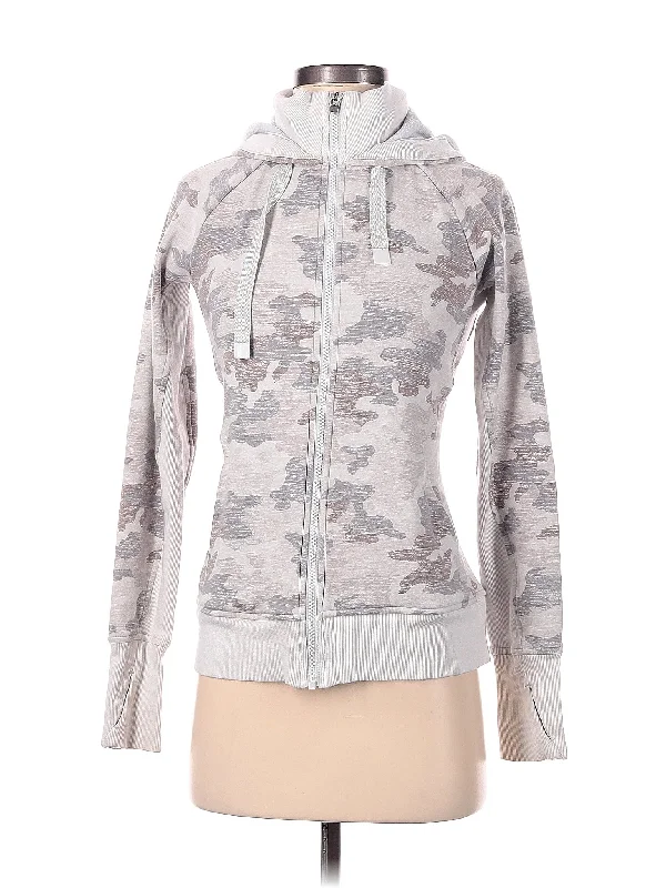 Zip Up Hoodie Hoodie with Set-In Sleeves Structured Classic