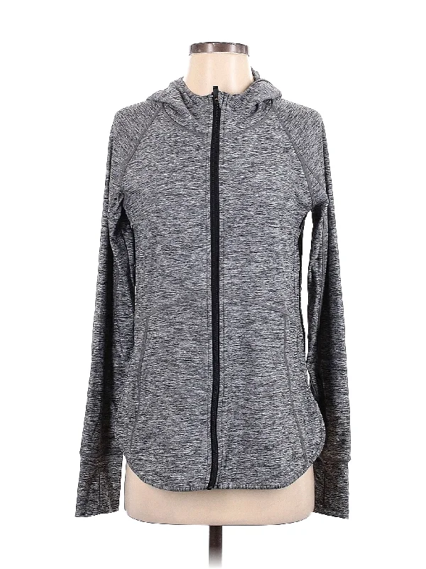 Zip Up Hoodie Hoodie with Embroidery Detailed Premium